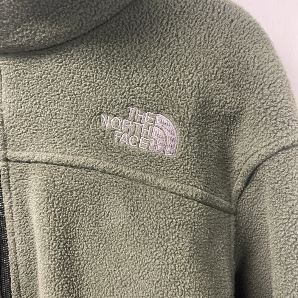 The North Face Men's Fleece Zip-Up Jacket - Medium Two-Tone Green